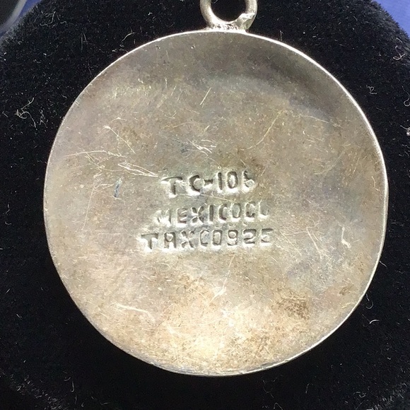 Aztec pendant made in Taxco Mexico 925  TC-106 is stamped on the back - Picture 2 of 4
